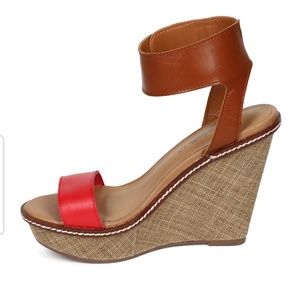 Breckelle's Paula Tan and Red Wedges